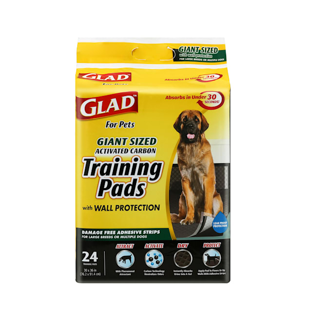 GLAD for Pets Giant Size Activated Carbon Puppy Training Pads, Count of 24 - Carousel image #1