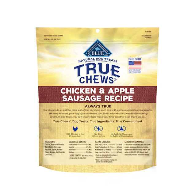 True chews chicken 2025 and apple sausage
