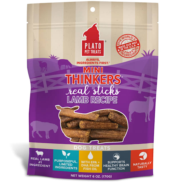 Plato Pet Mini Thinkers Lamb Chew Dog Treats, 6 oz. - Carousel image #1