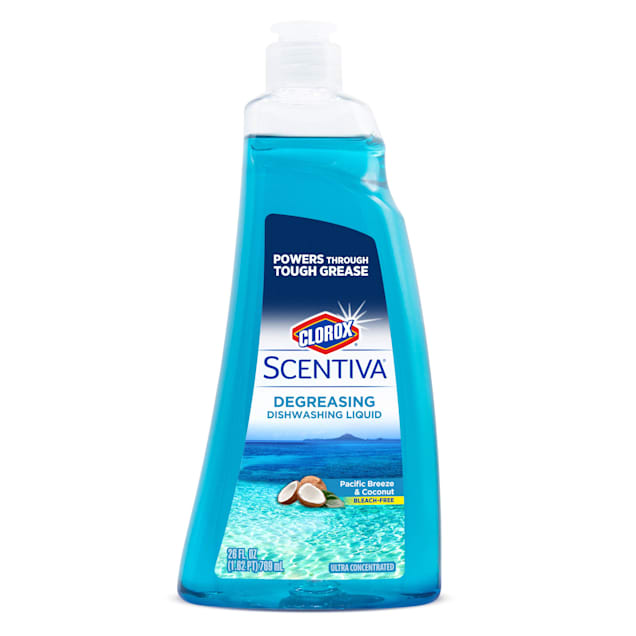 Clorox Scentiva Degreasing Dishwashing Liquid Soap in Pacific Breeze & Coconut, 26 fl. oz. - Carousel image #1