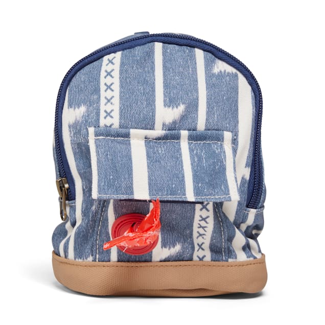youly the adventurer blue ikat dog backpack x small small