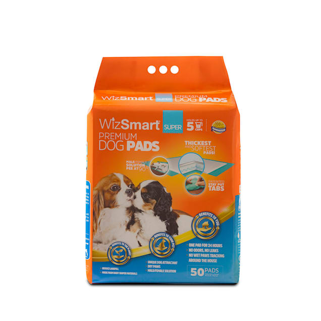 WizSmart All Day Premium Super Dry Dog Pads, Medium, Count of 50 - Carousel image #1