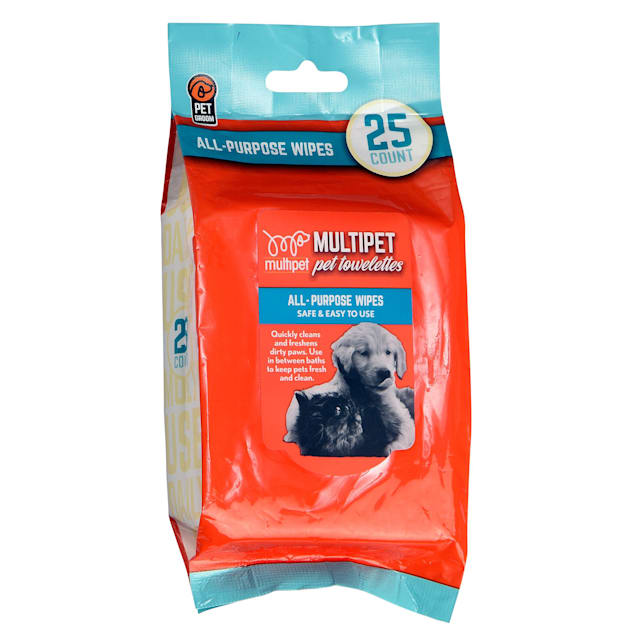 Multipet International All Purpose Pet Wipes, Count of 25 - Carousel image #1