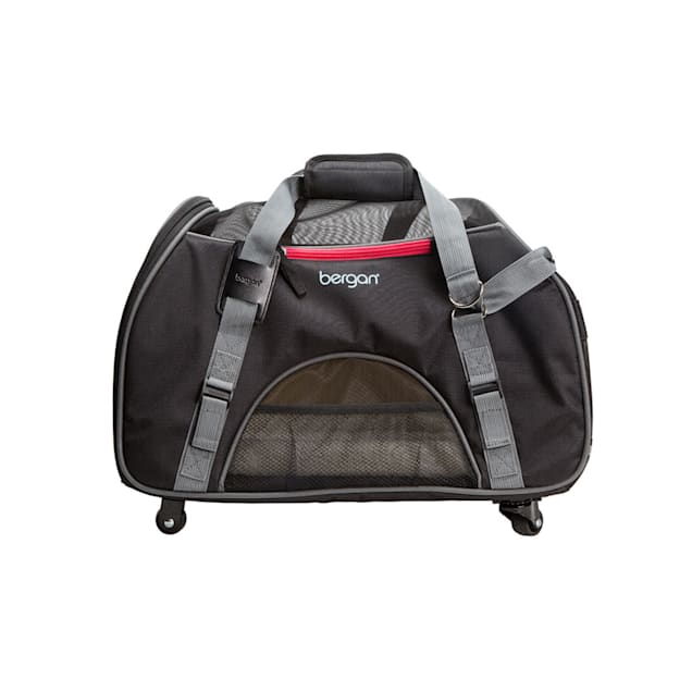 Bergan Black/Grey Wheeled Comfort Carrier for Dogs, 19" L X 10" W X 13" H - Carousel image #1