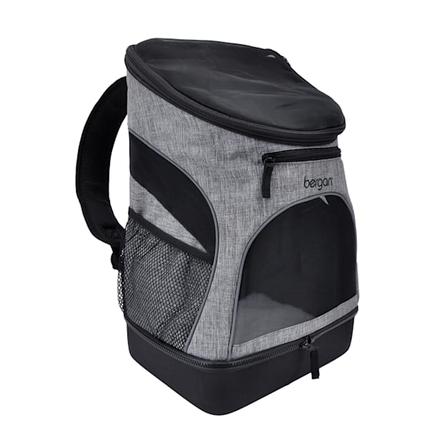 Bergan Heather Grey Backpack Pet Carrier, 11.5 L X 9 W X 17.5 H