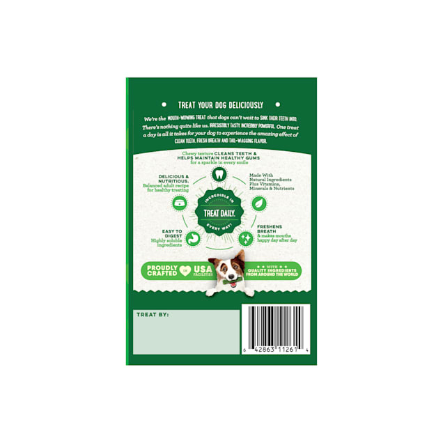 Greenies Original Teenie Nutcracker Natural Holiday Dental Dog Chew 6 oz