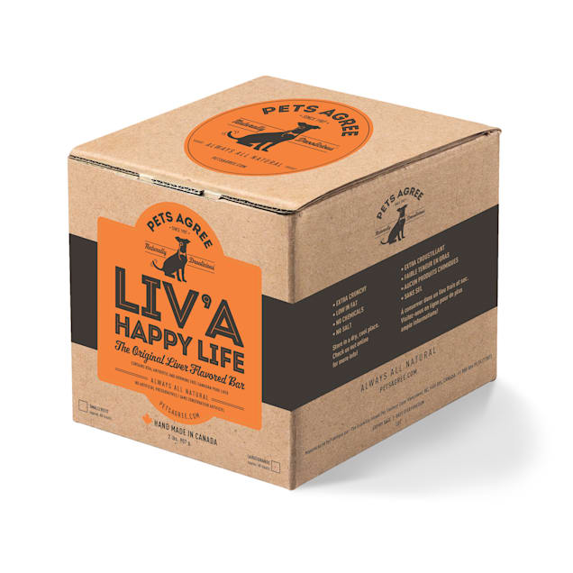 The Granville Island Pet Treatery Large Pets Agree Liv'A Happy Life Liver Flavored Bar Dog Biscuits, 2 lbs. - Carousel image #1