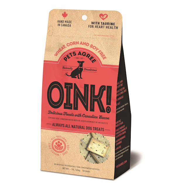 The Granville Island Pet Treatery Pets Agree OINK! All-Natural Canadian Bacon Flavored Dog Biscuits, 1 lb. - Carousel image #1