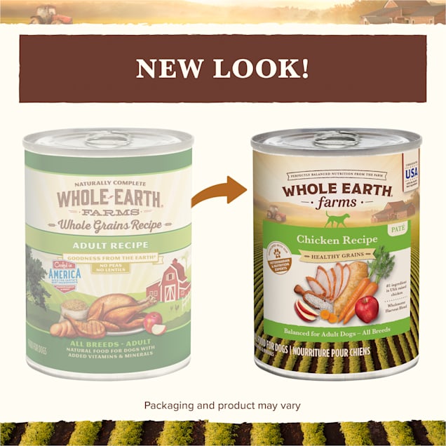 Whole Earth Farms Healthy Grains Chicken Recipe Canned Adult Dog