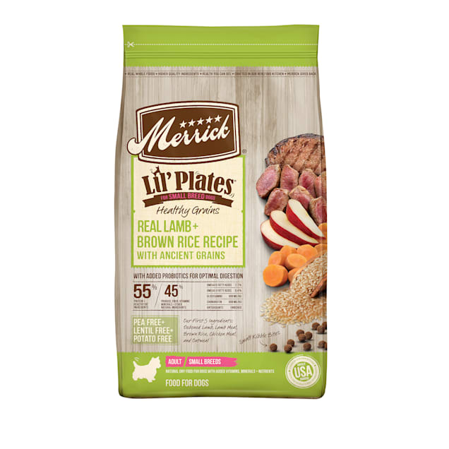 Merrick Lil' Plates Healthy Grains Real Lamb + Brown Rice Recipe Small Breed Dry Dog Food, 12 lbs. - Carousel image #1