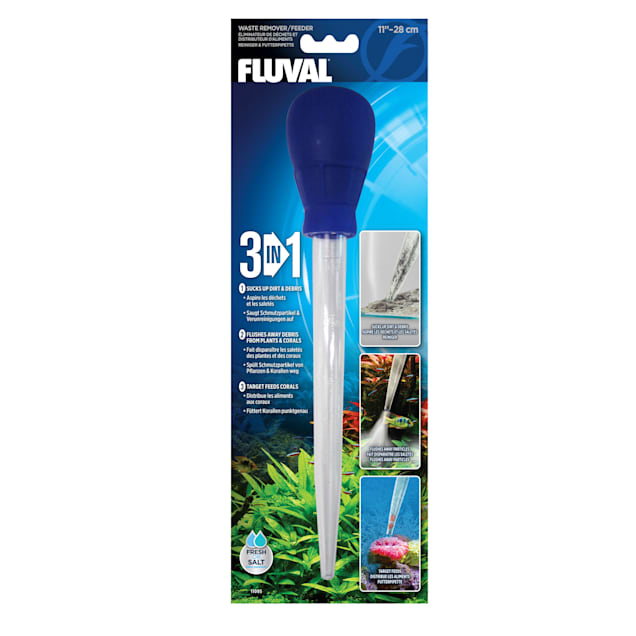Fluval 3-in-1 Waste Remover/ Feeder, 13.5" L X 2.8" W X 2" H - Carousel image #1