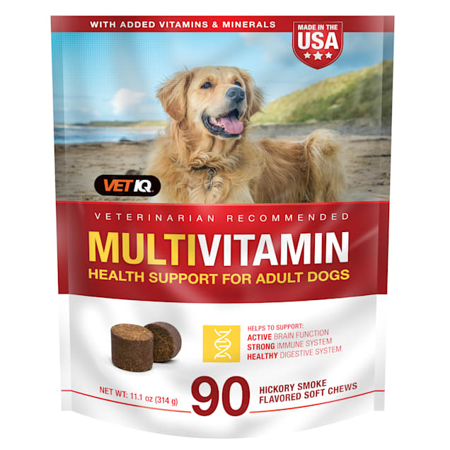 VetIQ Multivitamin Health Support Hickory Smoke Flavored Dog Soft Chews, 11.1 oz., Count of 90 - Carousel image #1