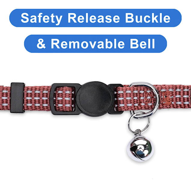 Pawtitas reflective cat collar with safety buckle and bell 2025