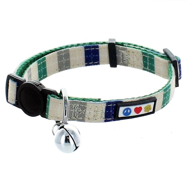Pawtitas reflective cat collar sale with safety buckle and bell