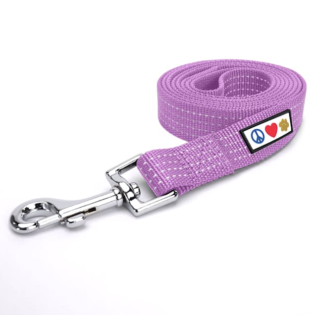 Pawtitas 6 feet Purple Orchid Reflective Puppy or Dog Leash, X-Small/Small - Carousel image #1