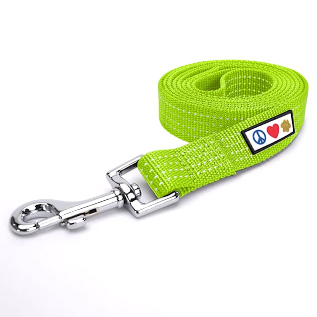 Pawtitas 6 feet Green Reflective Puppy or Dog Leash, X-Small/Small - Carousel image #1