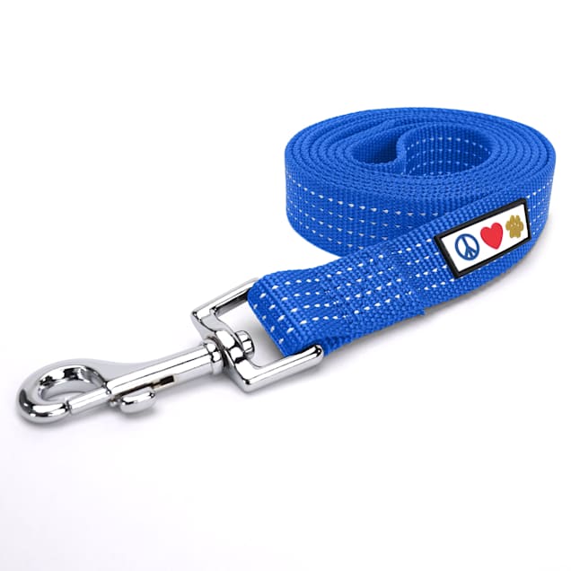Pawtitas 6 feet Blue Reflective Puppy or Dog Leash, X-Small/Small - Carousel image #1