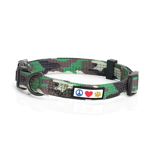 Pawtitas Reflective Dog Collar Green Camouflage / Xs