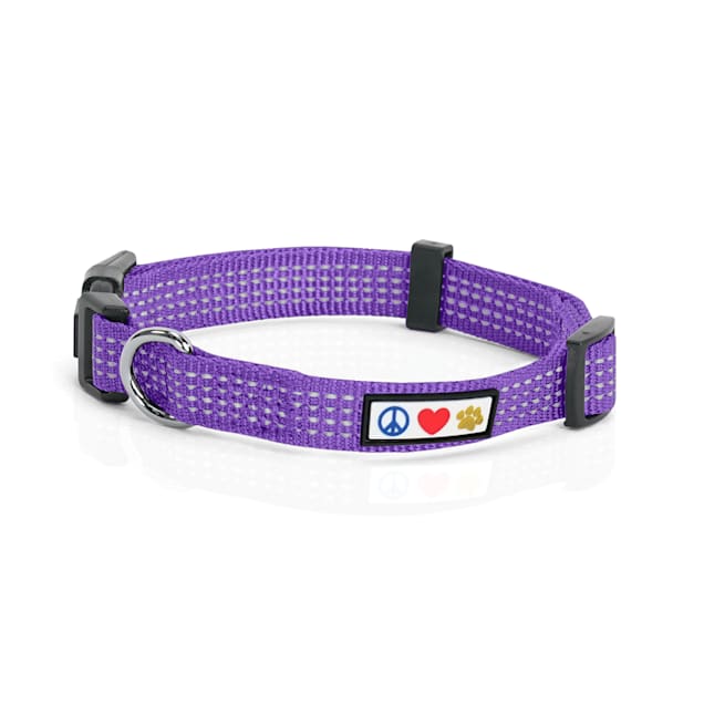 Pawtitas Reflective Purple Puppy or Dog Collar X Small Petco