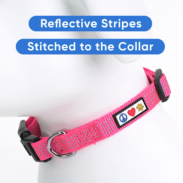 Pawtitas Reflective Pink Puppy or Dog Collar X Small Petco