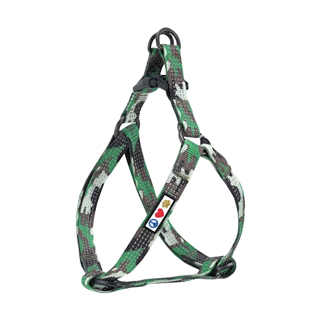 Pawtitas Reflective Camouflage Green Puppy or Dog Harness, X-Small