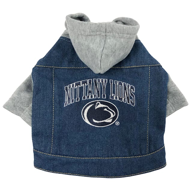 Pets First Penn State Denim Hoodie for Dogs, X-Small - Carousel image #1