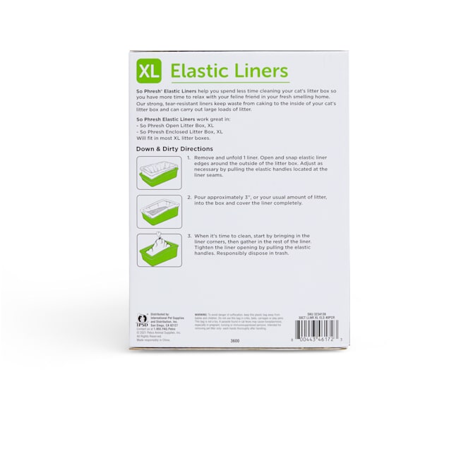 Whisker city jumbo elastic cat pan liners online