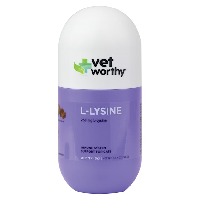 Vet Worthy Lysine Soft Chews for Cats, Count of 60 - Carousel image #1