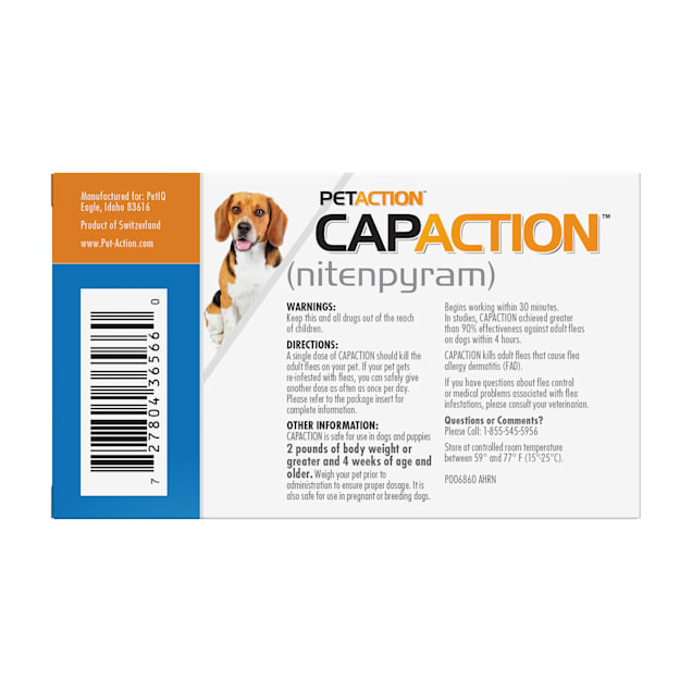 Capaction Fast Acting Oral Flea Treatment For Small Dogs Count Of 6 Petco