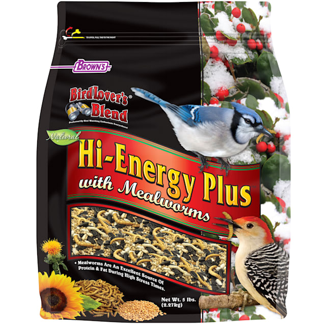 FM Browns Bird Lover's Blend Hi-Energy Plus with Mealworms Dry Food, 5 lbs. - Carousel image #1