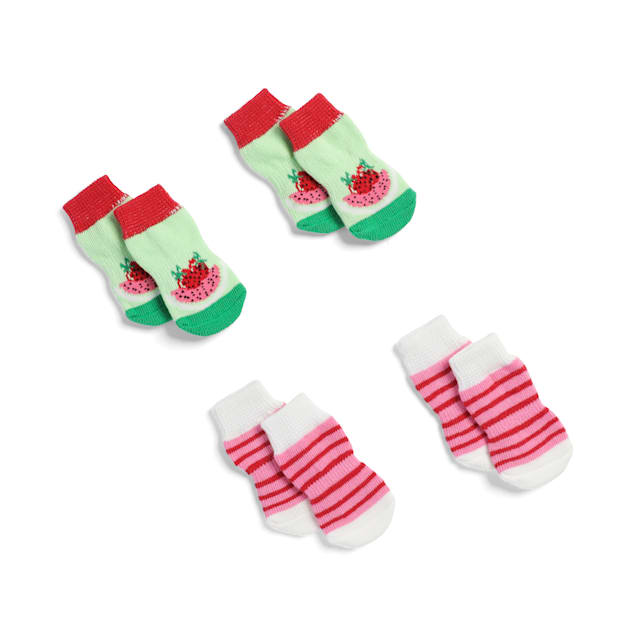 white dog socks