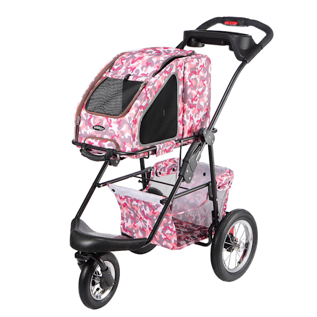 Petique Pink Camo 5-in-1 Travel System Pet Stroller - Carousel image #1