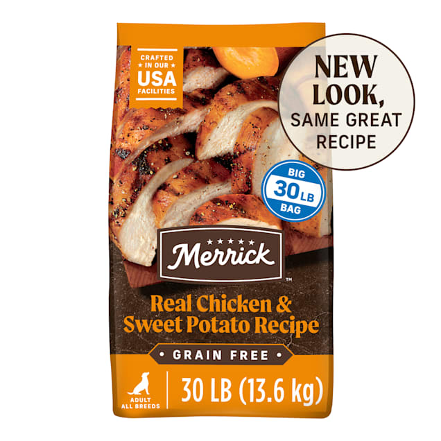 Merrick Grain Free Real Chicken & Sweet Potato Recipe Dry Dog Food, 30 lbs. - Carousel image #1
