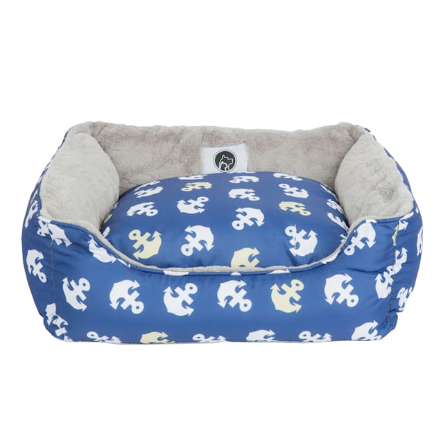 Petique Anchor's Away Reversible Pet Bed, 22" L X 19" W - Carousel image #1