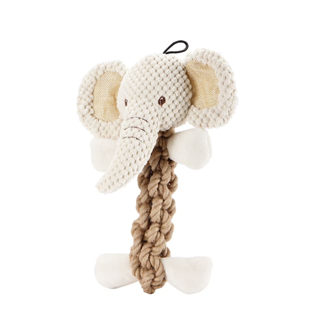 Petique Tough Hemp Elephant Dog Toy, Medium - Carousel image #1