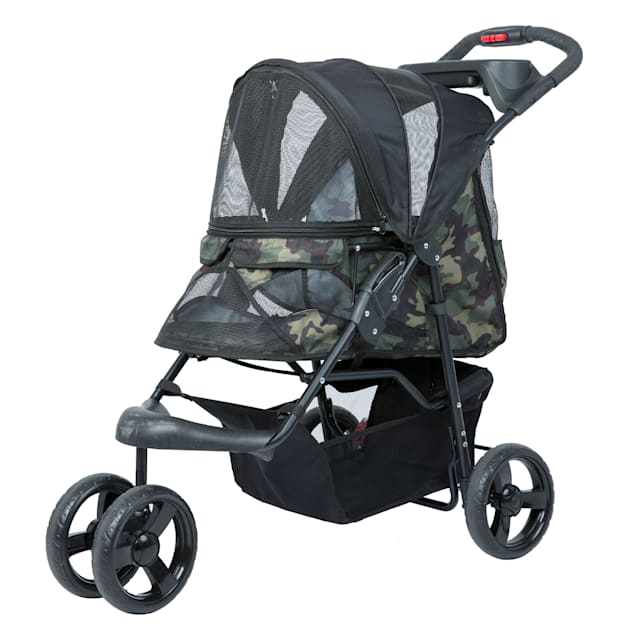 Petique Army Green Pet Stroller - Carousel image #1