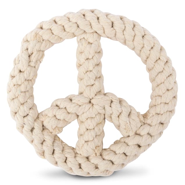 Harry Barker Rope Peace Dog Toy, Large - Carousel image #1