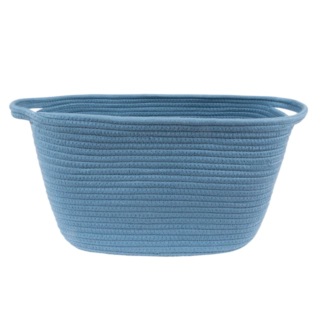 Harry Barker Blue Rope Toy Storage Bin Organizer