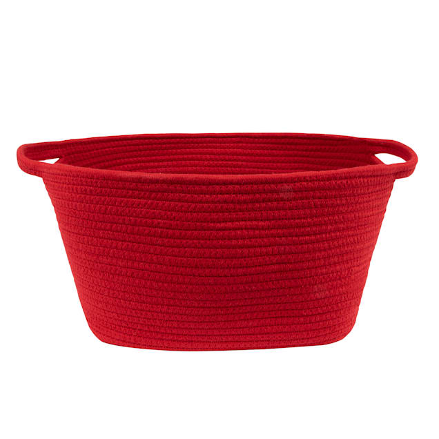 Harry Barker Red Rope Cotton Toy Storage Bin