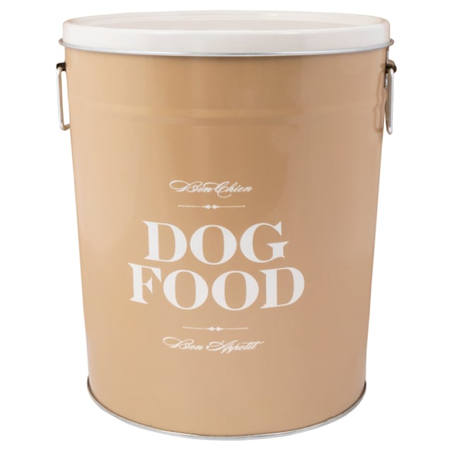 Harry Barker Taupe Bon Chien Food Storage Canister for Dogs Small