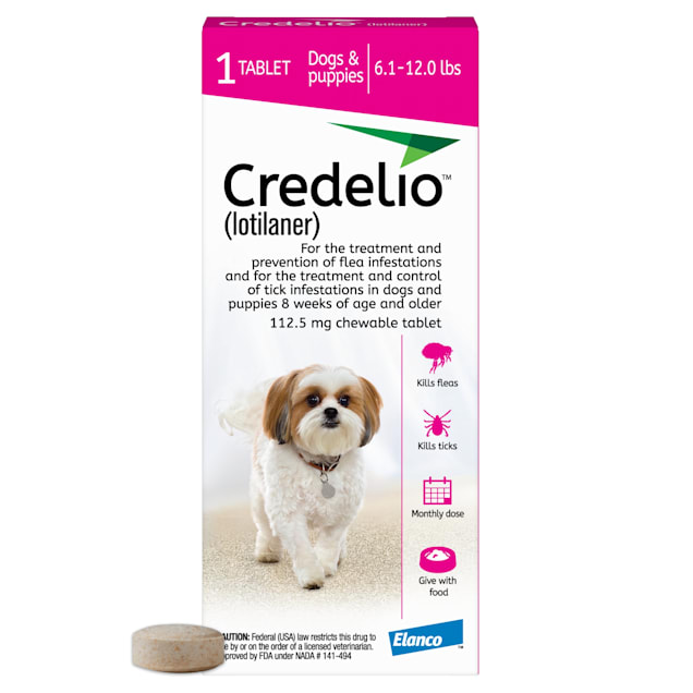 Credelio Chewable Tablet for Dogs 6.1-12 lbs, 1 Month Supply - Carousel image #1
