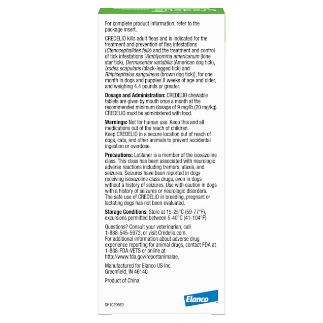 Credelio flea treatment clearance
