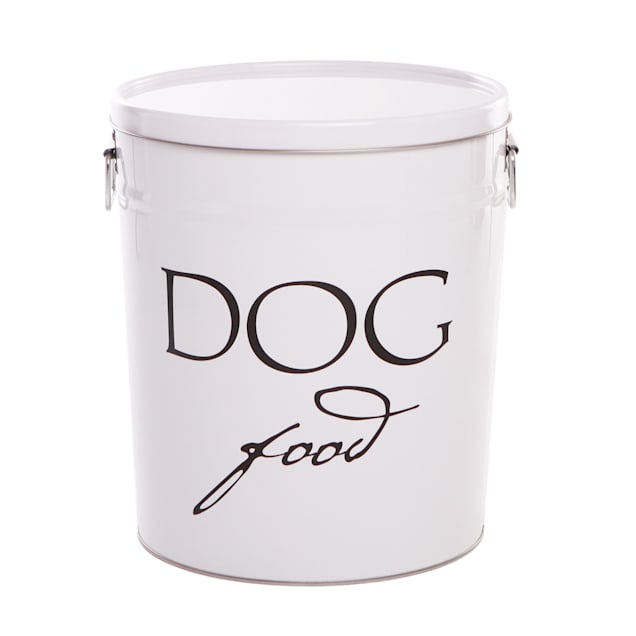 Harry Barker Classic Dog Food Storage Canister, White, Small