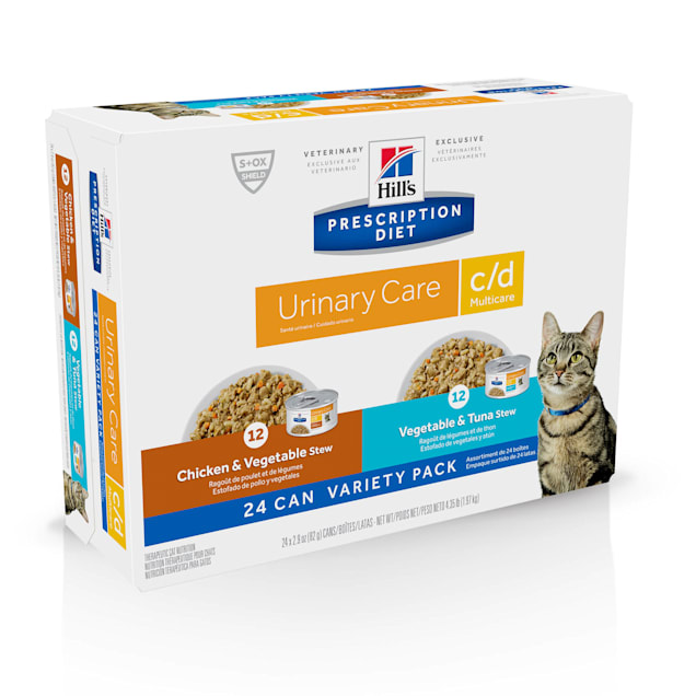 Hill's Prescription Diet c/d Multicare Stew Variety Pack Canned Cat Food, 2.9 oz., Count of 24 - Carousel image #1