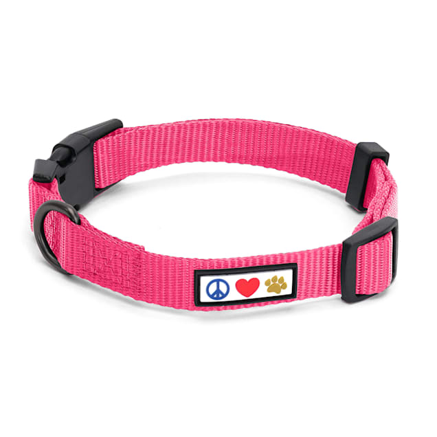 Pawtitas Solid Color Pink Puppy or Dog Collar, X-Small - Carousel image #1
