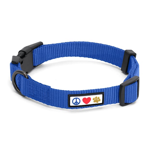 Pawtitas Solid Color Blue Puppy or Dog Collar, Small - Carousel image #1