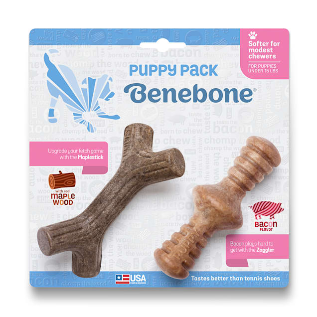 Benebone Stick Zaggler Puppy Chew Toys X Small Pack of 2