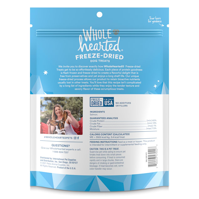 WholeHearted Salmon Freeze Dried Dog Treats 8 oz