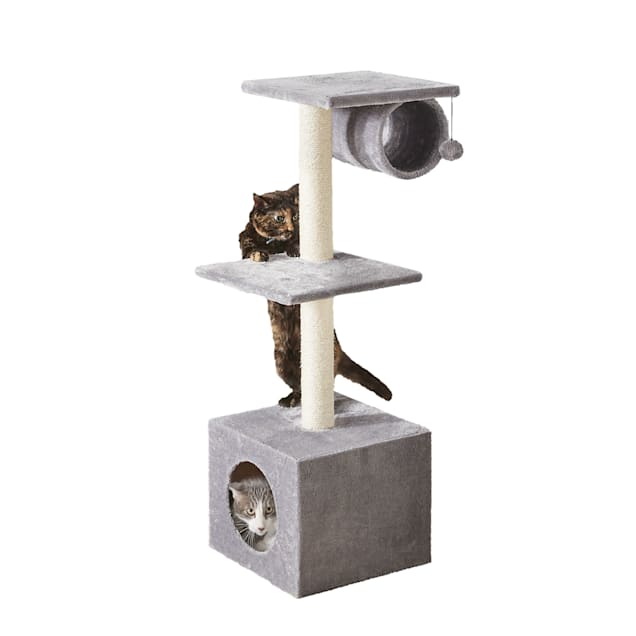 Two by Two Aspen 3 Level Multi-Option Cat Condo, 14.2" L X 14.2" W X 41.5" H - Carousel image #1