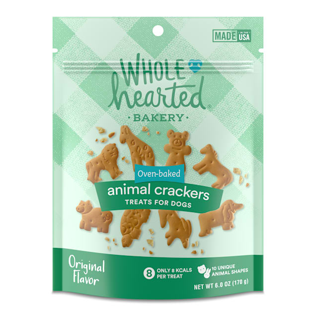 WholeHearted Tasty Snacks Animal Crackers Treats for Dogs, 6 oz. - Carousel image #1